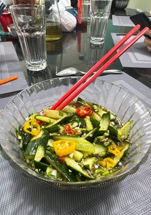 Una foto de Ensalada de Pepinillos en Salsa Oriental Picante