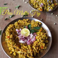 A picture of Peas Mutta Fry ~ A Kozhikode Street Food.