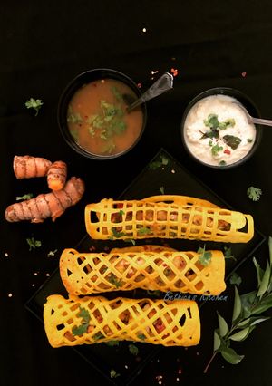 A picture of Fresh Turmeric Net Masala Dosa.
