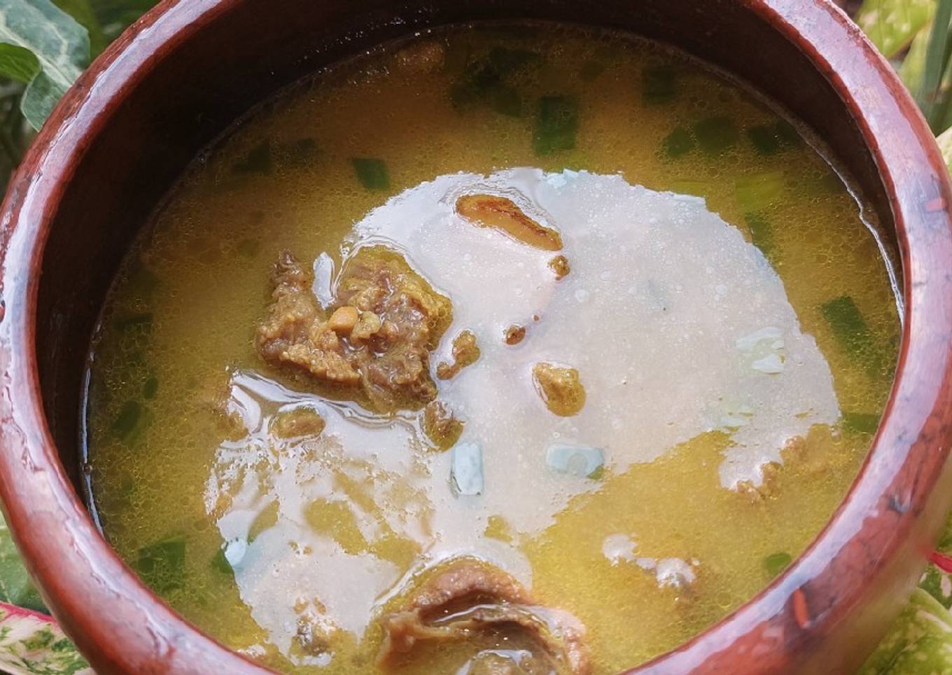 Saoto/sauto wonosobo (soto taucho) daging sapi dan ketupat