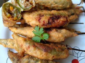 Foto resep Gochu twigim (korean stuffed peppers)