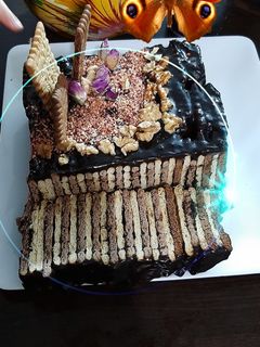 عکسی از دستور کیک یخچالی