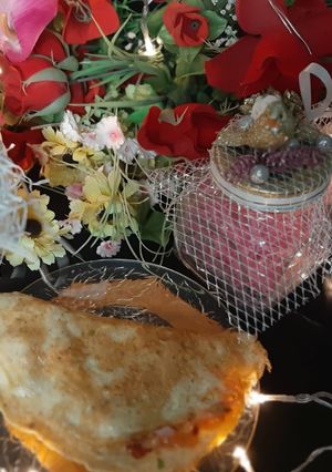 A picture of Folded cheese omelet.