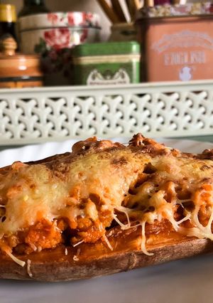Töltött édesburgonya recept fotója