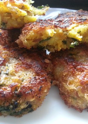 A picture of Mint potato cutlet.