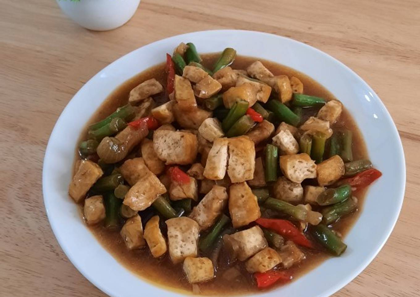 Oseng Tahu Buncis Saus Tiram