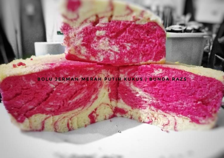 Langkah Mudah untuk Membuat Bolu Jerman Merah Putih Kukus kocok all in one, Sempurna