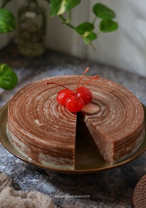 Foto resep Pudding roti tawar zebra