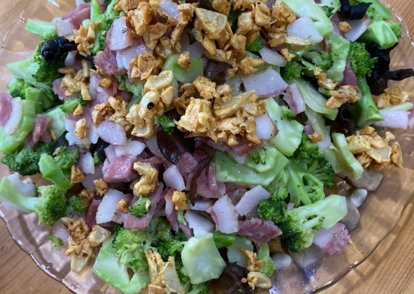 Pork Bacon Broccoli with Garlic