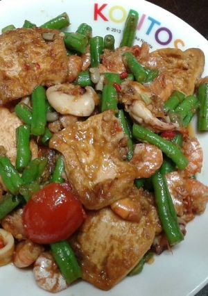 Foto resep Tumis Tahu udang kacang panjang