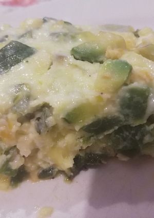 Una foto de Tortilla de zapallo de tronco/verde