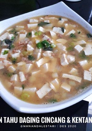 Foto resep Mun Tahu daging cincang & kentang