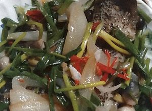 Hình của món Cá bống mú hấp.