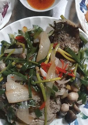 Hình của món Cá bống mú hấp.