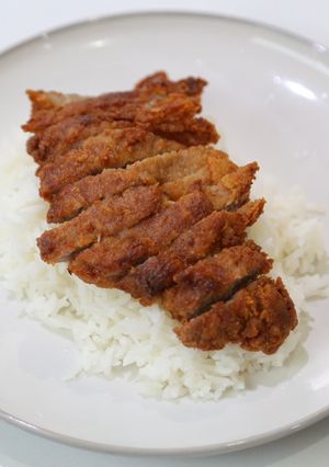 รูปของ ข้าวหมูทอด