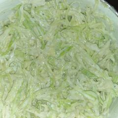 A picture of Coleslaw recipe at home by sunaira younus.