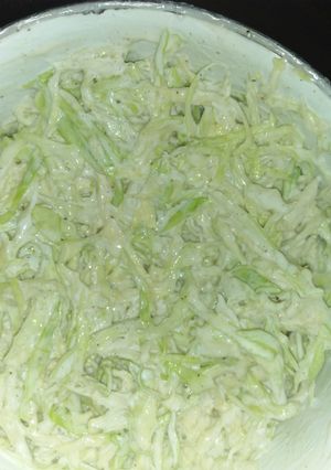 A picture of Coleslaw recipe at home by sunaira younus.