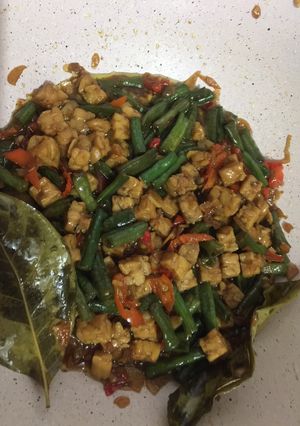Foto resep Tumis kacangpanjang tempe pedas