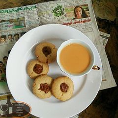 Wheat oats Cookies with doodh Patti A picture of Wheat oats Cookies with doodh Patti.
