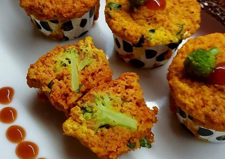 Recipe of Favorite Broccoli stuffed savoury muffins
