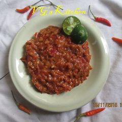 A picture of Dried Shrimp Paste Sambal.