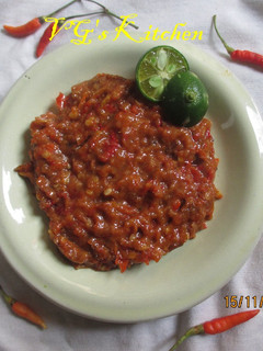 A picture of Dried Shrimp Paste Sambal.