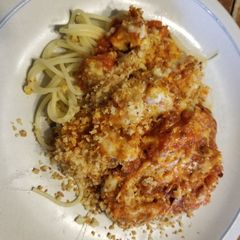 A picture of Chicken Parmesan Skillet Casserole.