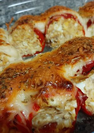 Una foto de Pimientos rellenos de mar