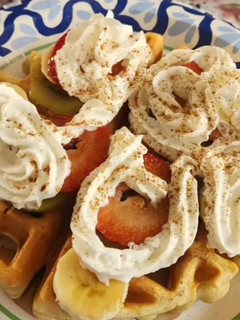 A picture of Belgian Waffles.
