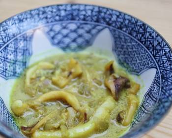 Update, Serving Recipe Braised Curried Squid Delicious Perfect