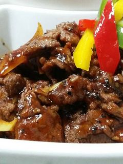 Foto resep Beef with Black pepper sauce / Sapi lada hitam