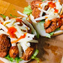 A picture of Chicken tikka sandwich.