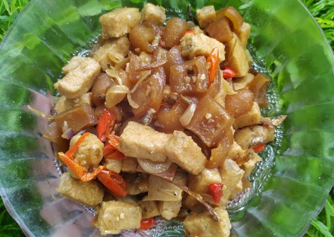 Resep Oseng Tahu Gembos (Menjes) + Cecek + Teri yang Sempurna