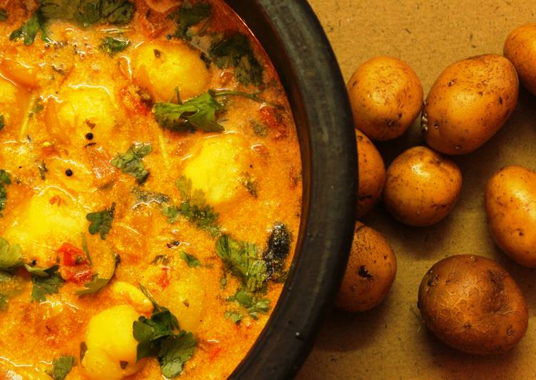 Step-by-Step Guide to Make Super Quick Homemade Baby potato yellow curry