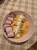 Pasta Rosé com Barriga de Porco Estilo Coreano