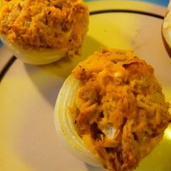 Tuna Stuffing, Stuffed in an Onion A picture of Tuna Stuffing, Stuffed in an Onion.