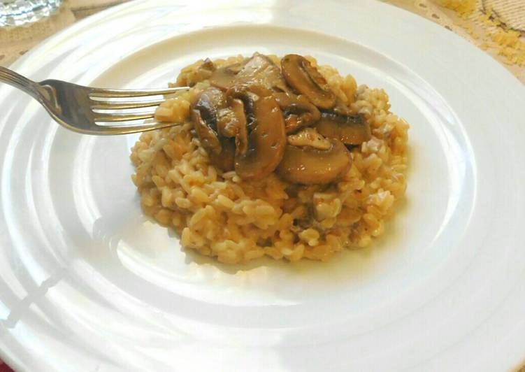 Risotto con funghi e panna