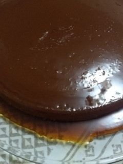 Una foto de Flan de queso crema y nutella