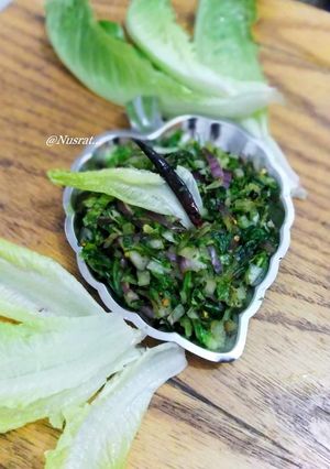 লেটুস পাতার ভর্তা (lettuce patar bharta recipe in Bengali) রেসিপির প্রধান ছবি