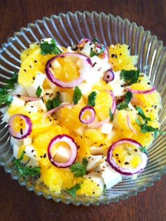 Una foto de Ensalada de jícama con naranja