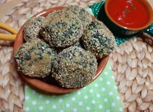 Foto di Polpette verdi con miglio e bietole