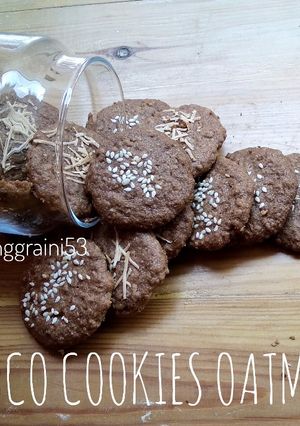 Foto resep Choco cookies oatmeal.. menu diet.. no tepung.