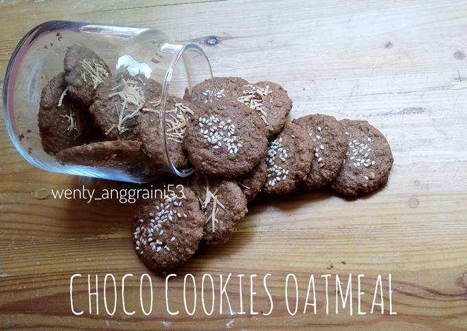 Choco cookies oatmeal.. menu diet.. no tepung.