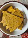 Tarta fina salada con harina de garbanzos