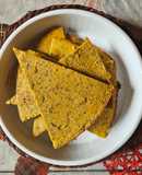 Tarta fina salada con harina de garbanzos