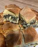 Feta and spinach pie with traditional homemade phyllo