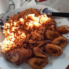 A picture of Albby's authentic jollof rice.