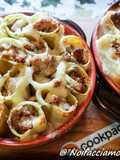 Stuffed Paccheri with Sausage and Porcini Mushrooms