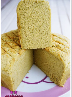 ♥毛毛♥ 零毛孔抹茶戚風蛋糕，軟q、溼潤、綿密 的食譜成品照片