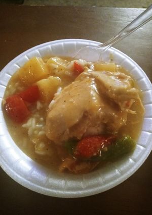 A picture of Crockpot Spicy Pineapple Rum Chicken.